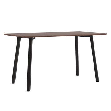 Horik table 140 x 75 black legs / dark walnut
