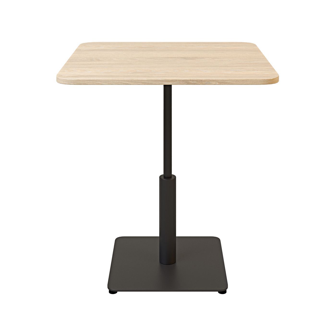Стіл Ibiza Soft light 70x70 чорний метал / дуб ДСП (текстура)