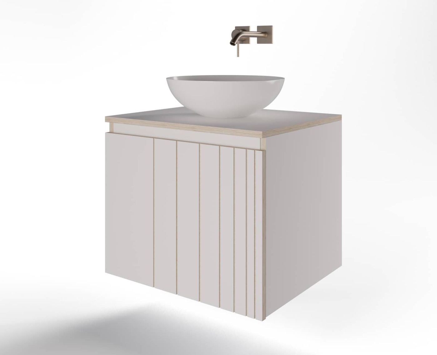 Washbasin cabinet STRIPE 60 white