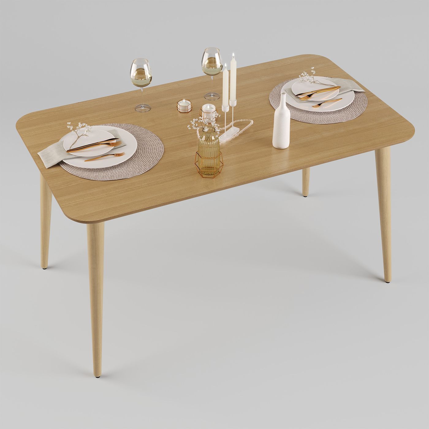 Table Dan 140 x 80 natural ash