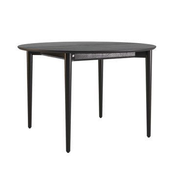 Silva extendable dining table d-120+40 black