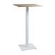 Table Tetra light bar 60 x 60 white metal / oak chipboard (texture)