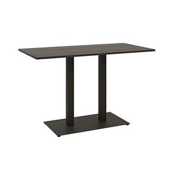 Table Tetra light Double black metal/black chipboard (texture)