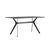 Stealth table 160 x 90 black legs / black oak