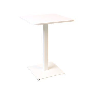 Table Tetra light soft 60 x 60 white metal / white chipboard (texture)