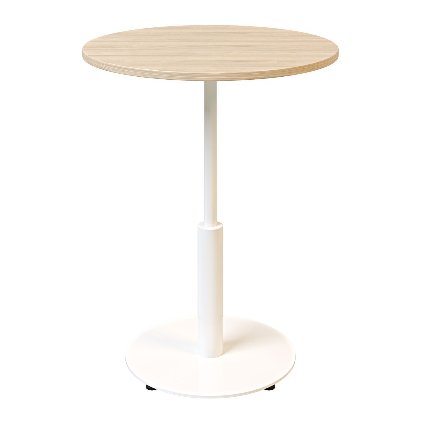 Стіл Ibiza R light d-60 білий метал / дуб ДСП (текстура)