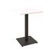 Table Tetra light soft 60 x 60 black metal / white chipboard (texture)