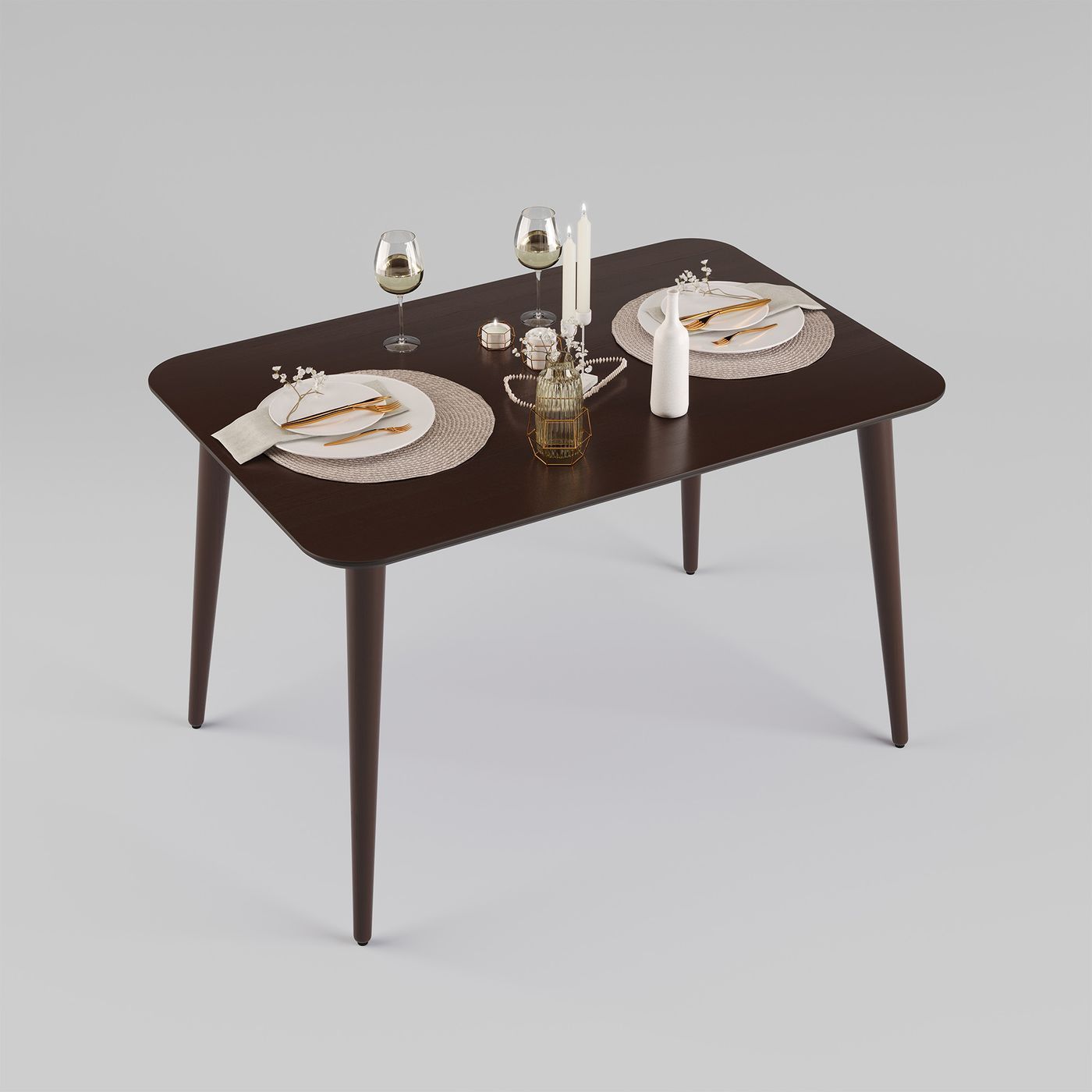 Table Dan 120 x 80 dark walnut