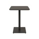 Стол Tetra light soft 60 х 60 чёрный металл / чёрное ДСП (текстура)