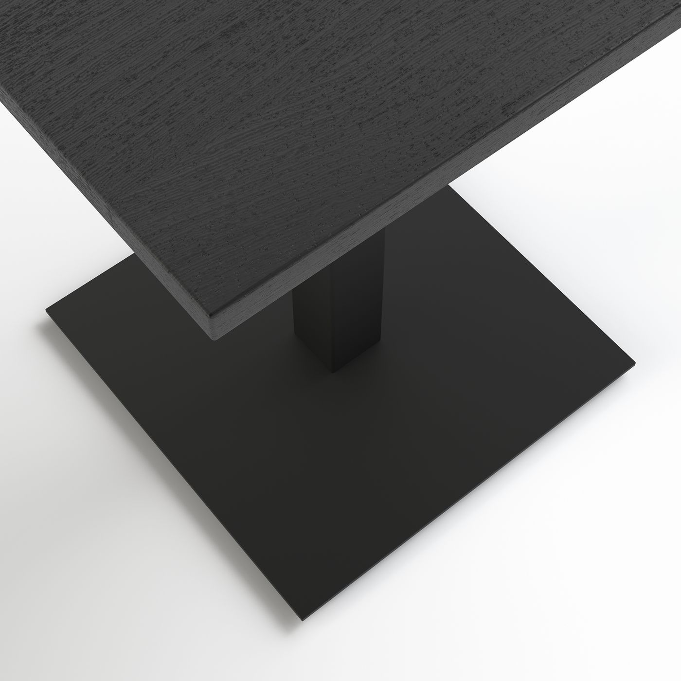 Стіл Tetra light 60 х 60 чорний метал / чорне ДСП (текстура)