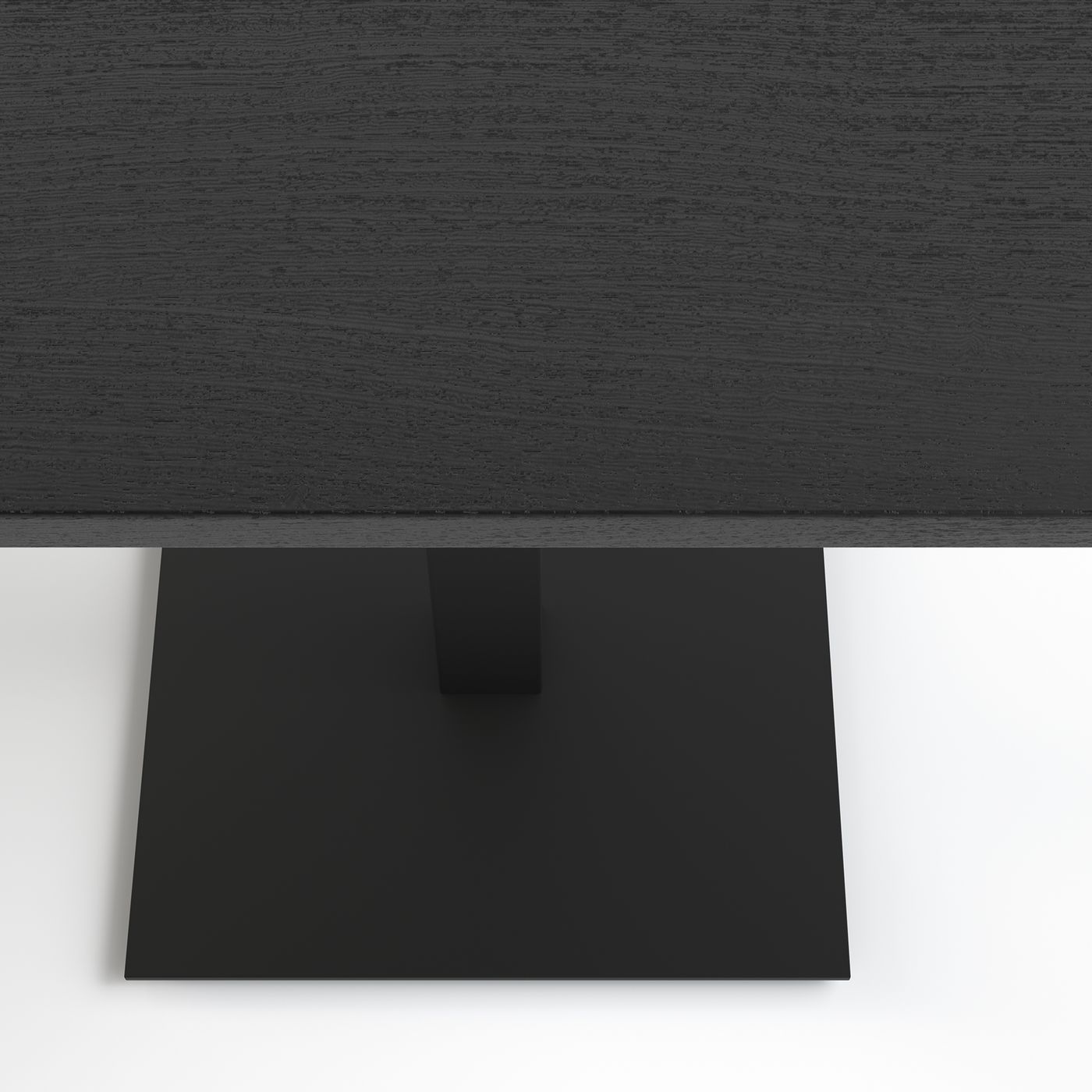 Стол Tetra light 60 х 60 чёрный металл / чёрное ДСП (текстура)