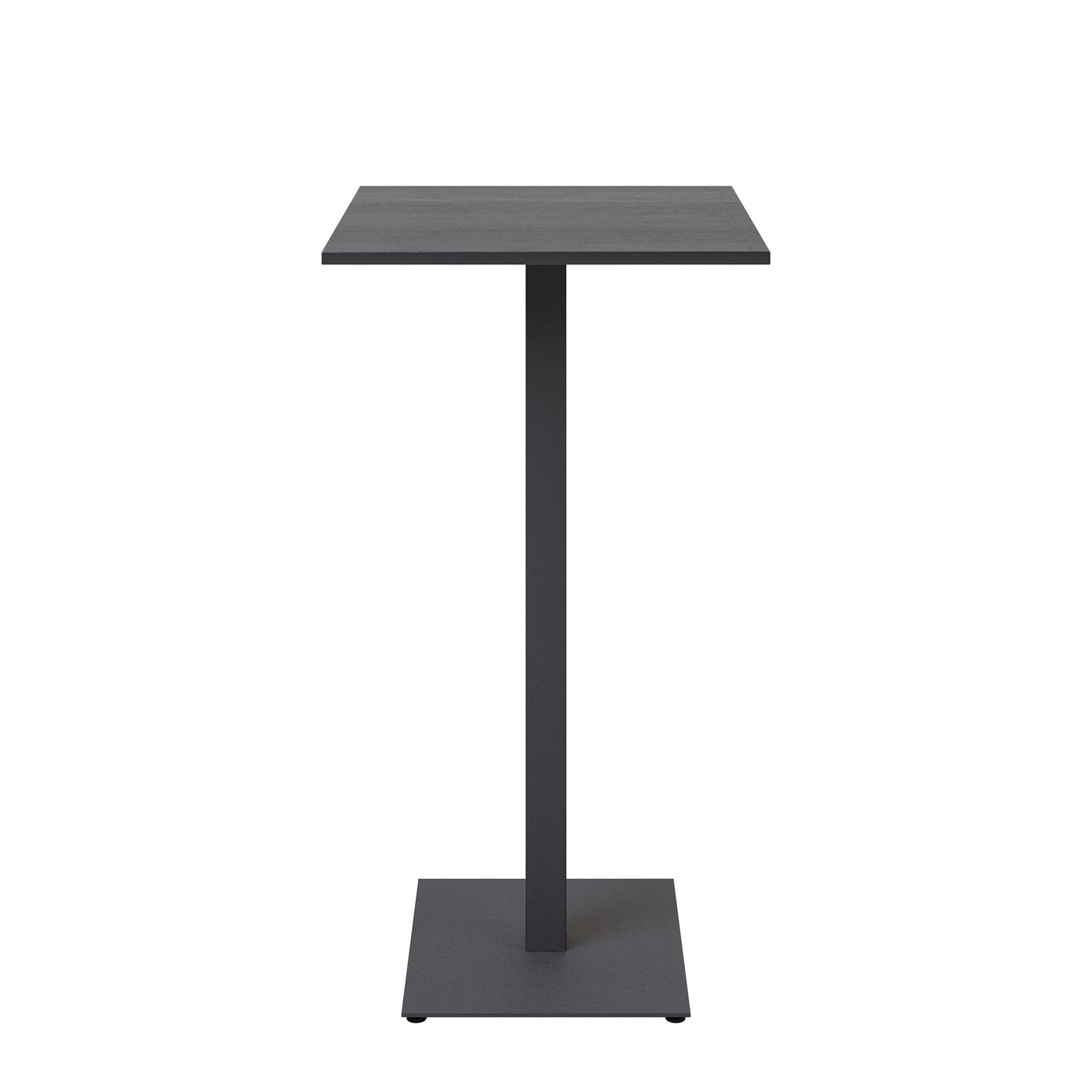 Стол Tetra light bar 60 х 60 чёрный металл / чёрный ДСП (текстура)