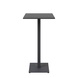 Стол Tetra light bar 60 х 60 чёрный металл / чёрный ДСП (текстура)
