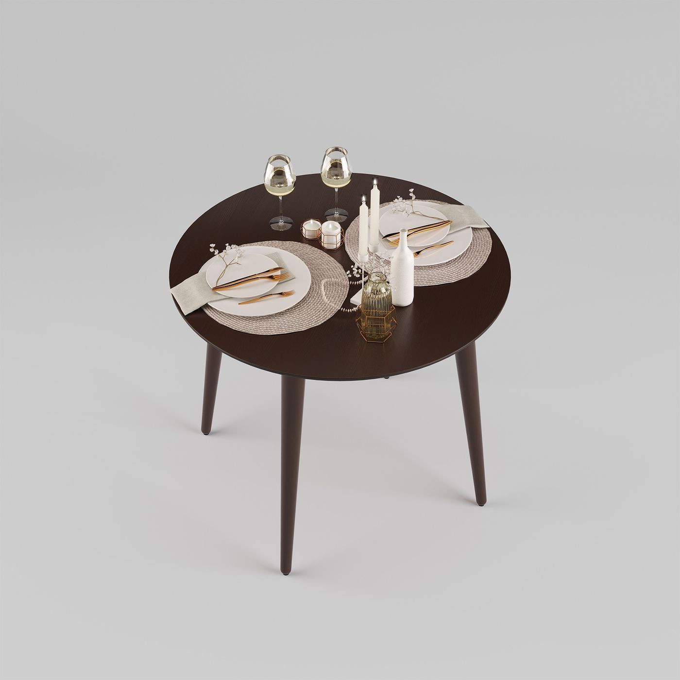 Table Dan d-90 dark walnut