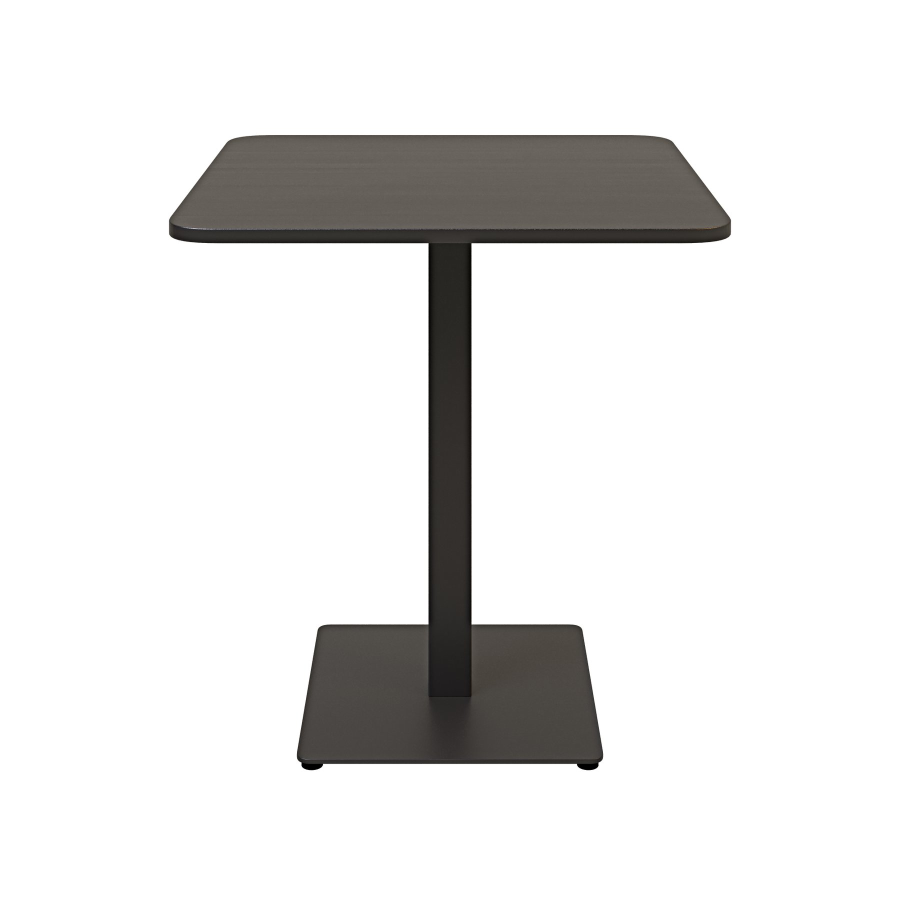 Стол Tetra light soft 70 х 70 чёрный металл / чёрное ДСП (текстура)