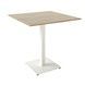 Table Tetra light 80 x 80 white metal / oak chipboard (texture)