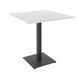 Table Tetra light 80 x 80 black metal / white chipboard (texture)