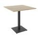 Table Tetra light 80 x 80 black metal / oak chipboard (texture)