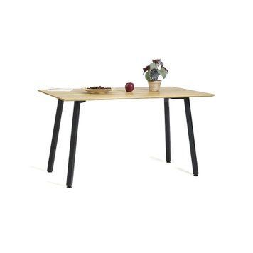 Horik table 140 x 70 black legs / natural oak